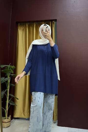 Zerafet Tunik  İndigo Mavi
