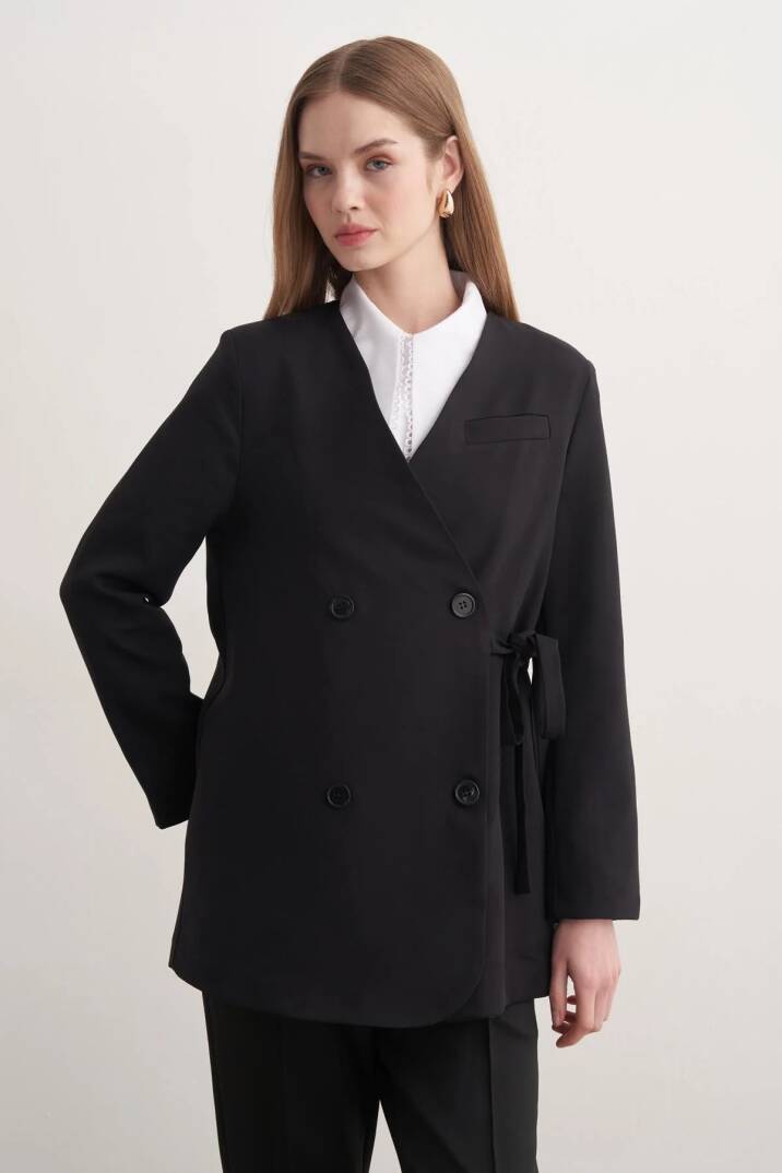 Bağlamalı Ceket - 4