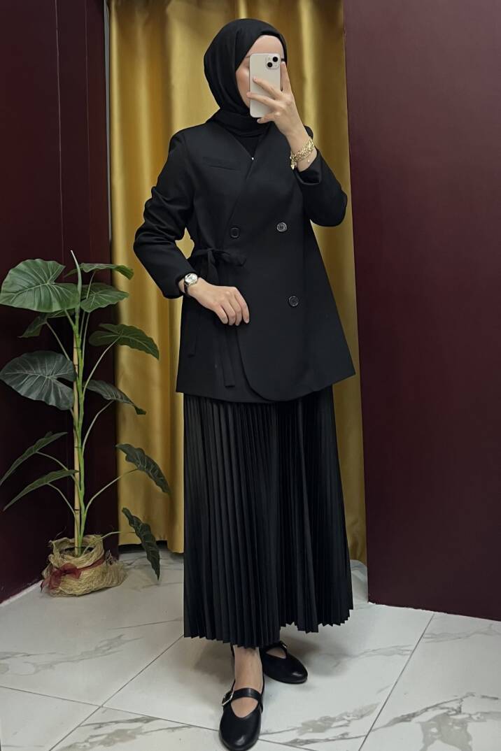 Bağlamalı Ceket - 5