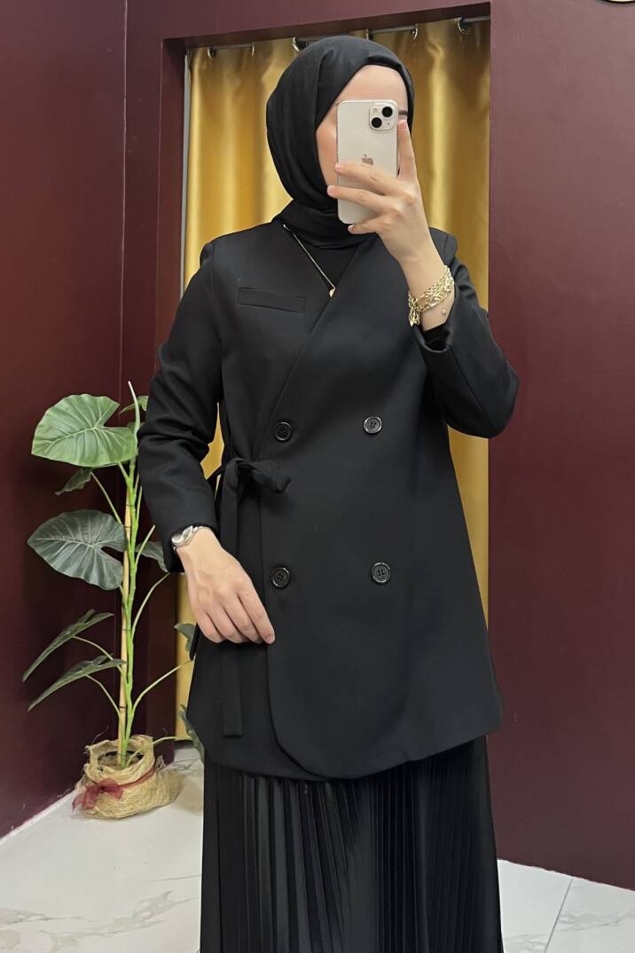 Bağlamalı Ceket - 7