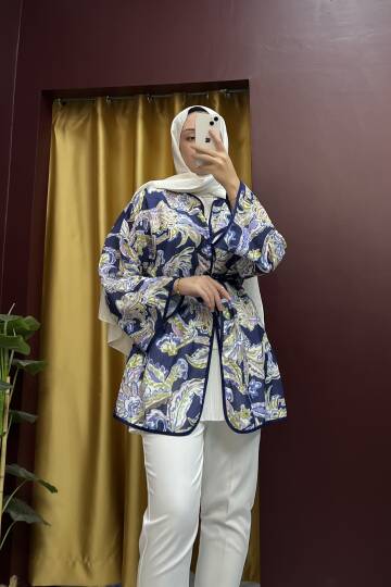 Desenli Kimono Yeşil