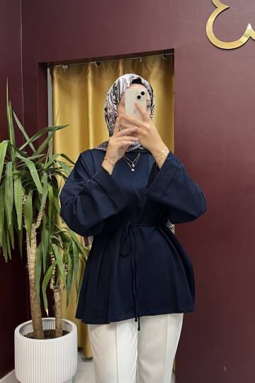 Dikiş Detaylı Yırtmaçlı Sweatshirt - 5