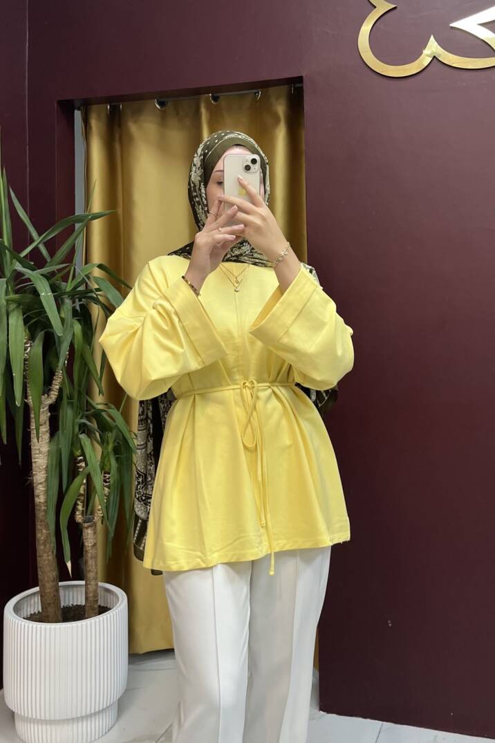 Dikiş Detaylı Yırtmaçlı Sweatshirt - 12