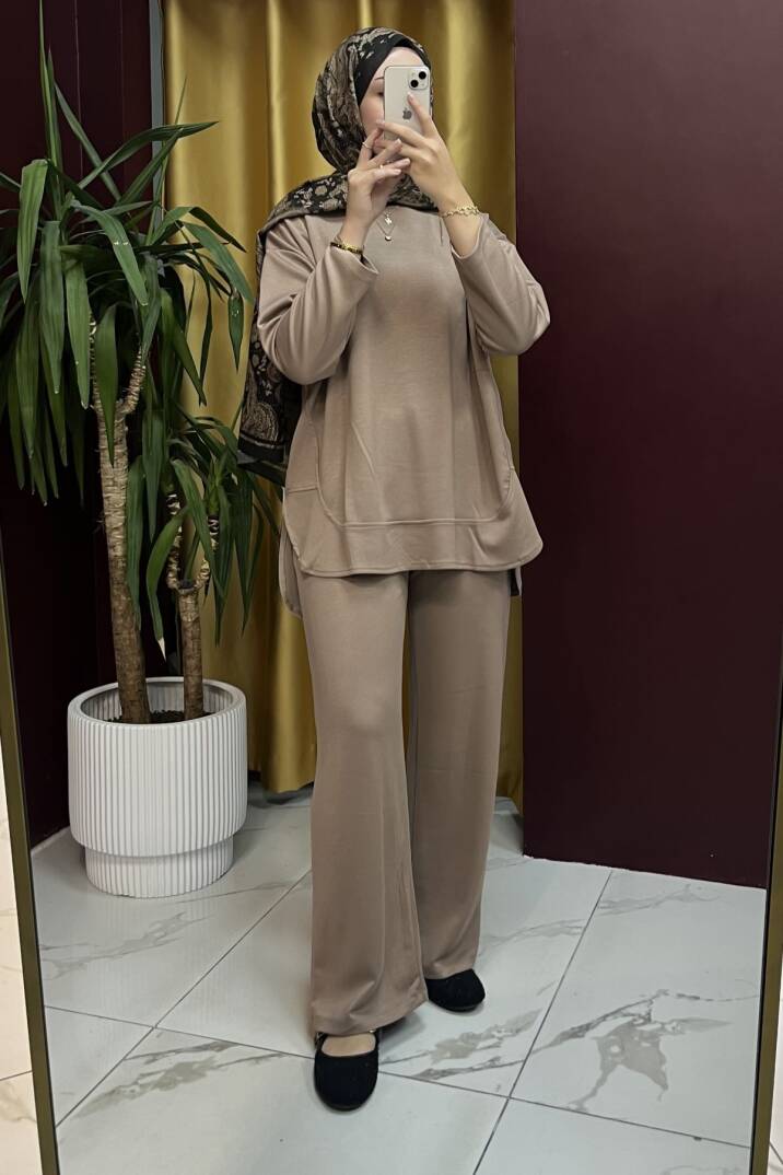 Etek Ucu Dikiş Detaylı Takım - 3