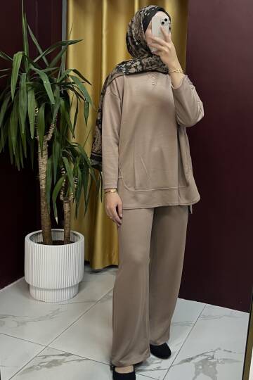 Etek Ucu Dikiş Detaylı Takım - 5