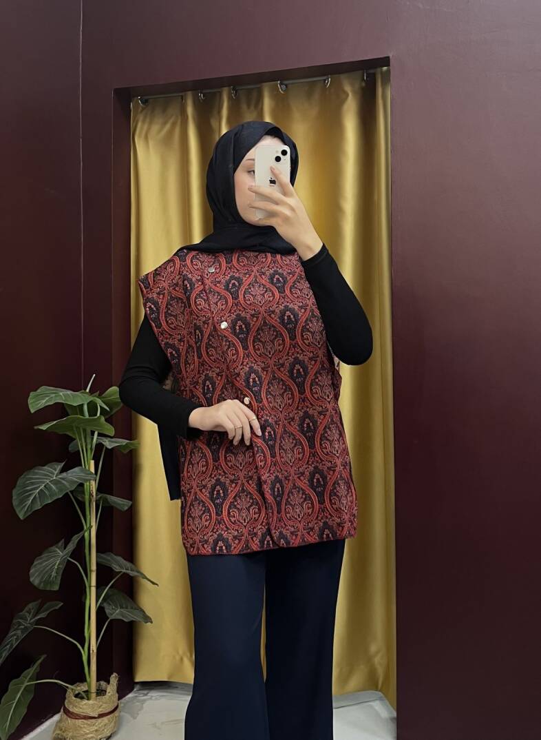 Etnik Desenli Yelek - 4