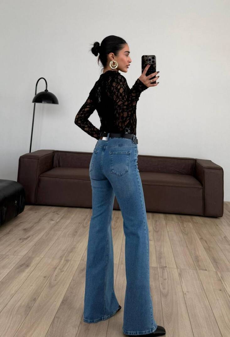 İspanyol Paça Kot Pantolon  - 2