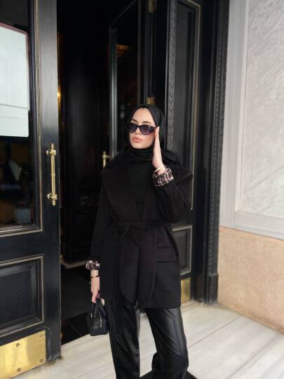 Kaşe Blazer Ceket Siyah