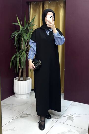 Kolu Çizgili Elbise