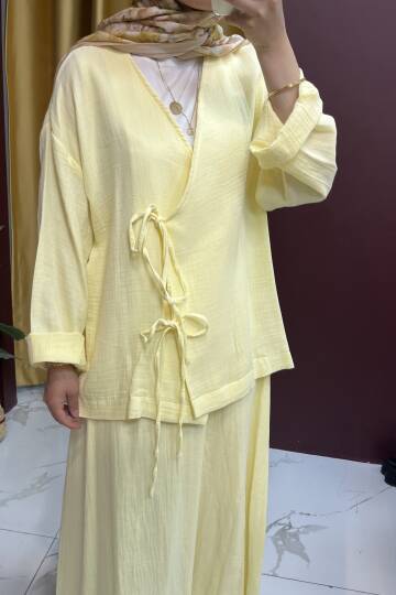 Önü Bağlamalı Müslin Takım - 2