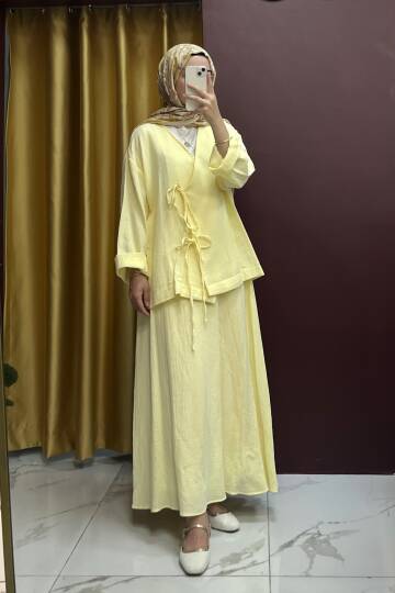 Önü Bağlamalı Müslin Takım