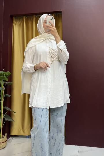 Pul Detaylı Gömlek - 2