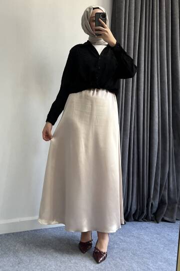 Saten Kloş Etek  - 2