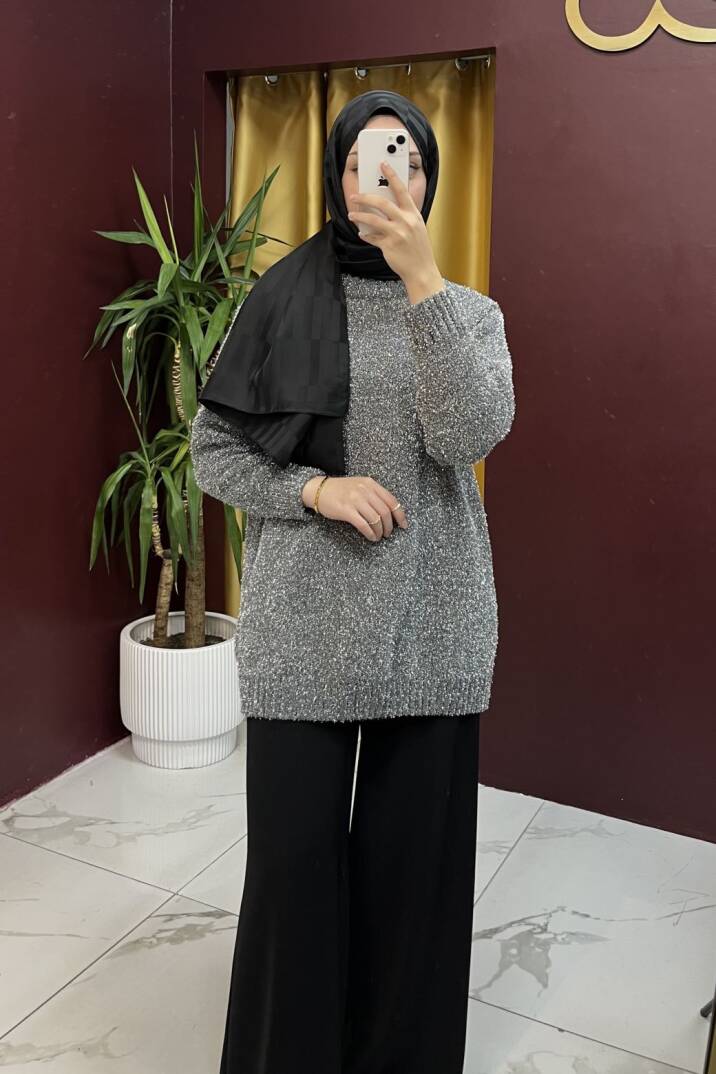 Simli Triko Tunik - 1