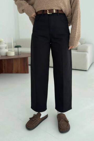 Skater Kemerli Kot Pantolon