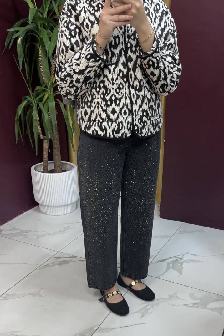 Taşlı Skater Kot Pantolon - 2