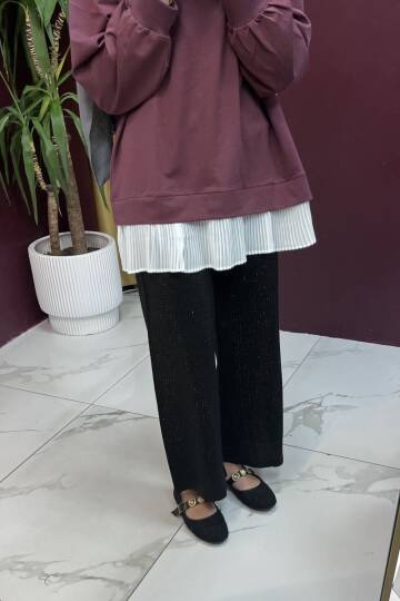 Triko Taşlı Pantolon - 2