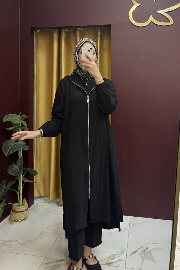 Yırtmaçlı Fermuarlı Kap - 6