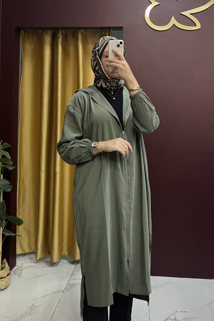 Yırtmaçlı Fermuarlı Kap - 7